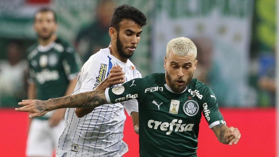 Lucas Lima em ação pelo Palmeiras contra o Avaí: assistência e boa atuação - Cesar Greco/Ag Palmeiras