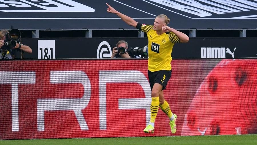 Haaland deixou o Borussia Dortmund e é novo reforço do Manchester City - Marius Becker/Getty Images