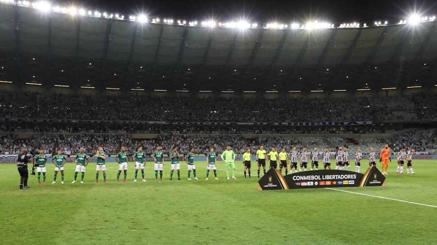 O jogo de volta da semifinal da Copa Libertadores entre Atlético-MG e Palmeiras teve presença de público no Mineirão - Cesar Greco