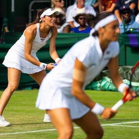 Luisa Stefani e Caroline Garcia se classificaram às oitavas de final em Wimbledon - Divulgação/TimeBrasil