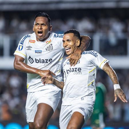 Otero comemora seu gol na final do Paulistão, entre Santos e Palmeiras