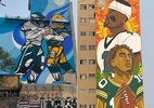 No clima da NFL, artistas de rua criam murais de futebol americano em SP - Divulgação