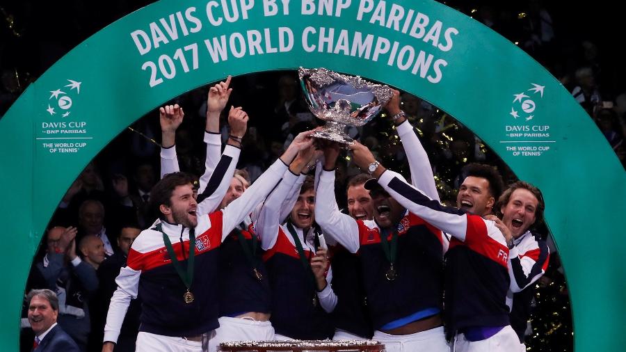 França conquista a Copa Davis 2017 após bater a Bélgica na final - REUTERS/Yves Herman