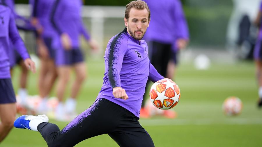 Harry Kane durante treino do Tottenham - Daniel Leal-Olivas/AFP