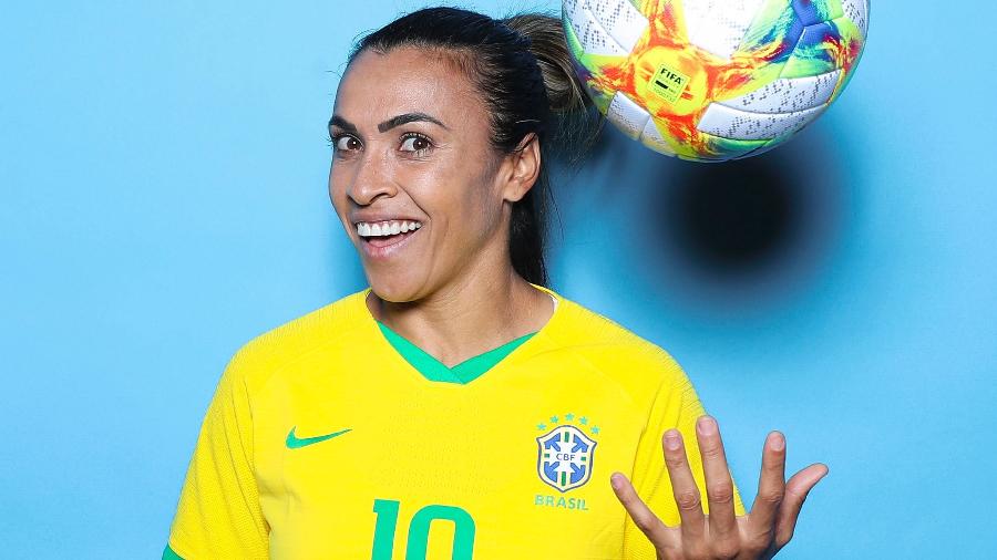 Marta, em retrato antes da Copa do Mundo feminina 2019 - Naomi Baker - FIFA/FIFA via Getty Images