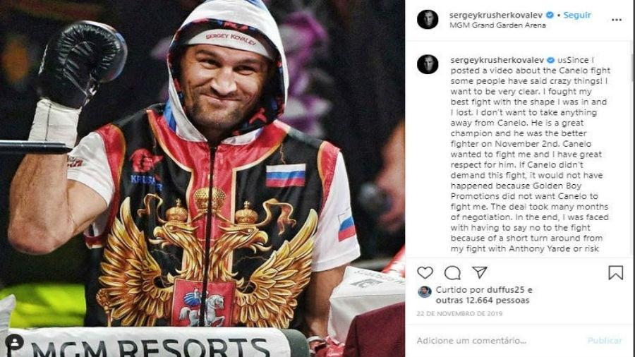 Sergey Kovalev  - Reprodução/Instagram