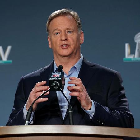 Comissário da NFL, Roger Goodell dá entrevista coletiva antes do Super Bowl LIV - Kirby Lee/USA Today Sports