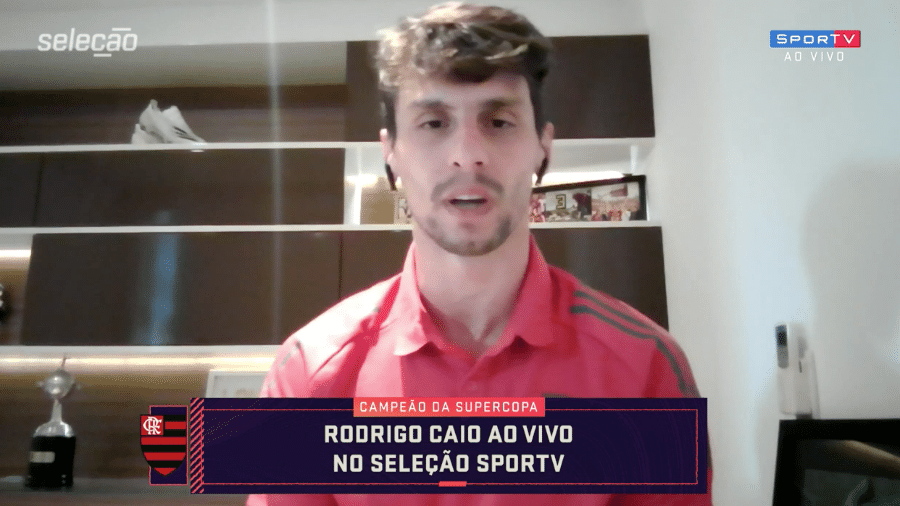 Rodrigo Caio, do Flamengo, em entrevista ao "Seleção SporTV" - Reprodução SporTV