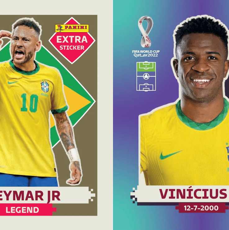 Figurinha do Neymar Extra Sticker Legend Copa do Mundo 2022