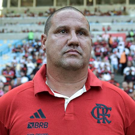 Mário Jorge, técnico interino do Flamengo, durante partida contra o Bahia pelo Campeonato Brasileiro