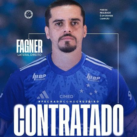 Fagner fechou com o Cruzeiro até o fim deste ano - Reprodução/X/Cruzeiro