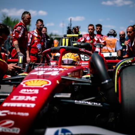 Lewis Hamilton, da Ferrari, no grid do GP do Canadá Lewis Hamilton, da Ferrari, no grid do GP do Canadá