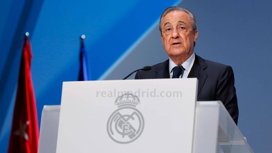 Florentino Perez, mandatário do Real Madrid, será presidente da nova Superliga - Divulgação/Real Madrid