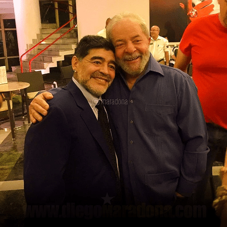 Maradona e Lula - Reprodução/Instagram