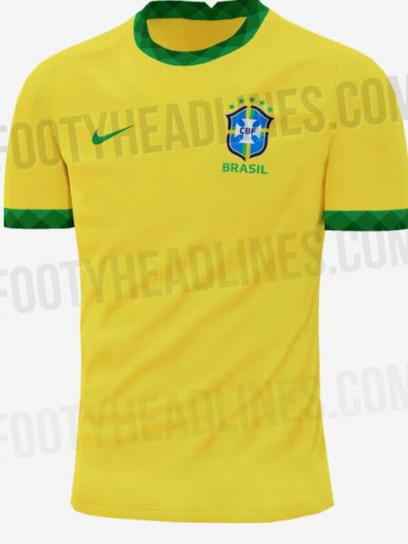 Suposta camisa da seleção brasileira para 2020 - Footy Headlines/Reprodução