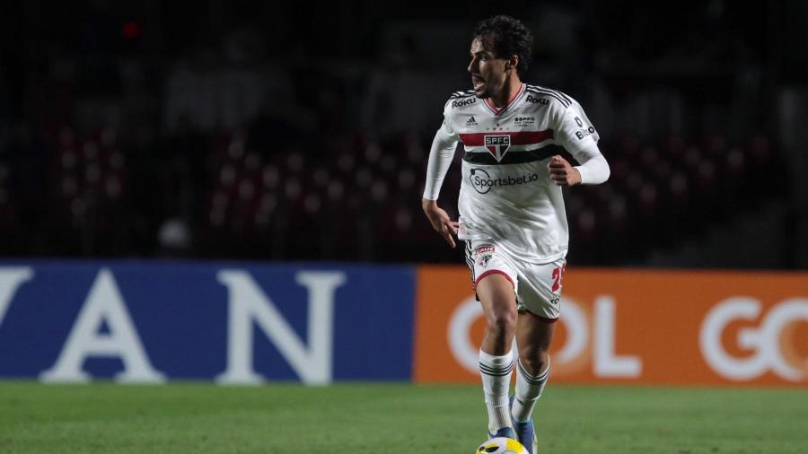 Igor Gomes, durante a partida entre São Paulo e Juventude - Miguel SCHINCARIOL/São Paulo FC