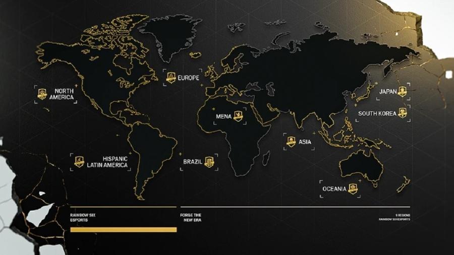 Nova divisão de regiões do Rainbow Six Siege - Divulgação/Ubisoft