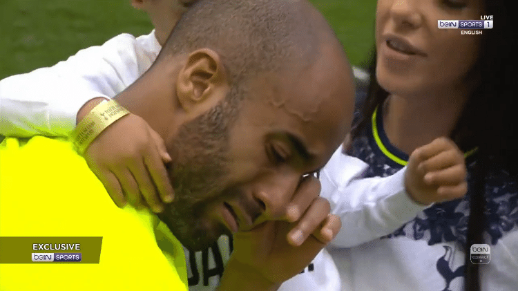 Lucas Moura na última partida na casa do Tottenham