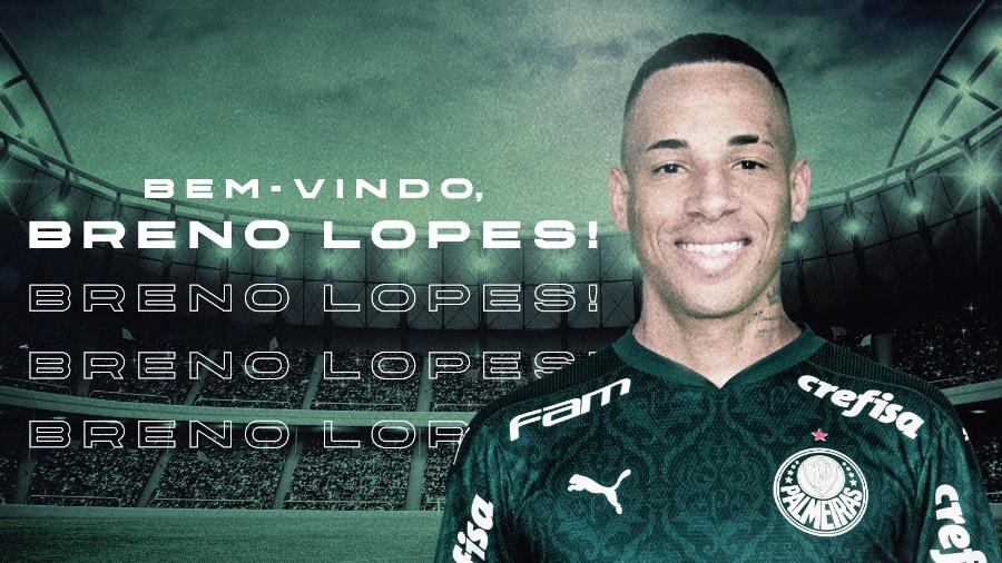 Atacante Breno Lopes é anunciado pelo Palmeiras como reforço - SE Palmeiras/Divulgação