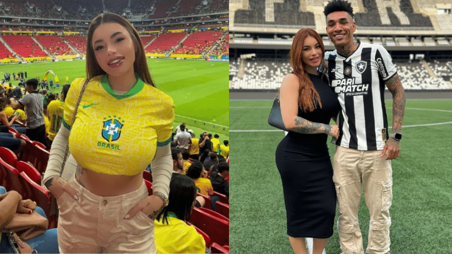 Angélica Richter, mulher de Igor Jesus, acompanhou craque do Botafogo em jogos dessa Data Fifa - Reprodução/Instagram