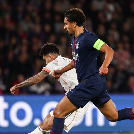 Marquinhos falha e assiste Luis Díaz finalizar para ampliar em PSG x Bayern de Munique