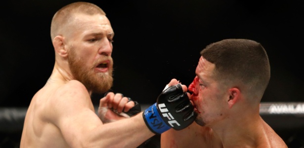 Nate Diaz foi derrotado po Conor McGregor no UFC 202  -  Steve Marcus/Getty Images