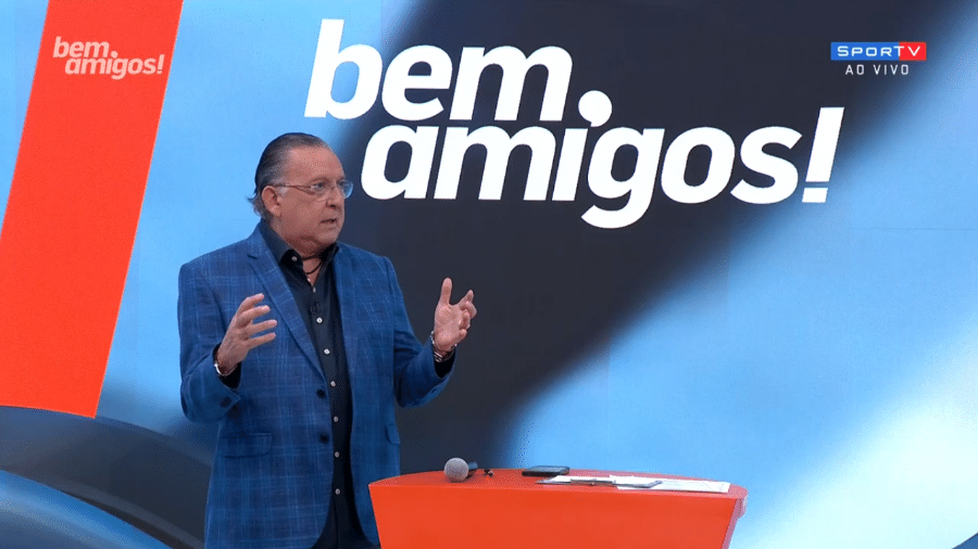 Galvão Bueno, durante o programa "Bem, Amigos!" - Reprodução/SporTV