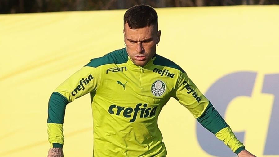 Lucas Lima no treino do Palmeiras na Academia de Futebol - Cesar Greco