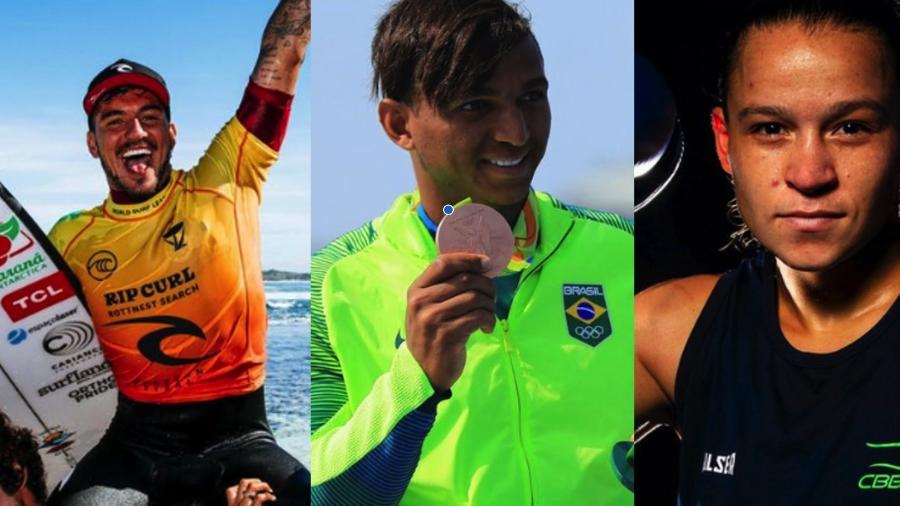 Gabriel Medina, Isaquias Queiroz (Canoagem) e Bia Ferreira (Boxe) são esperanças de medalhas do Brasil em Tóquio 2020 - Getty Images