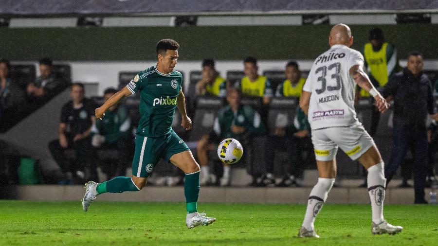 Marquinhos Gabriel, do Goiás, em jogo contra o Santos pelo Brasileirão - JHONY INACIO/ENQUADRAR/ESTADÃO CONTEÚDO