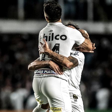 Rodrigo Fernández e Vinicius Zanocelo, do Santos - Ivan Storti/Santos FC