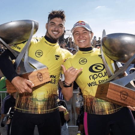 Medina e Carissa, os primeiros campeões do WSL Finals, em 2021 Medina e Carissa, os primeiros campeões do WSL Finals, em 2021