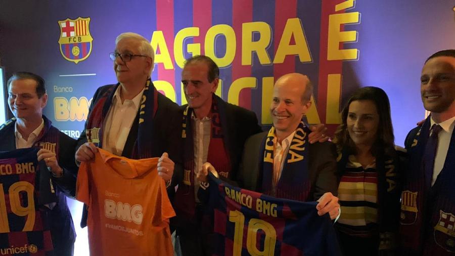 Barcelona e Banco BMG assinaram uma parceria de dez temporadas - Divulgação/Banco BMG