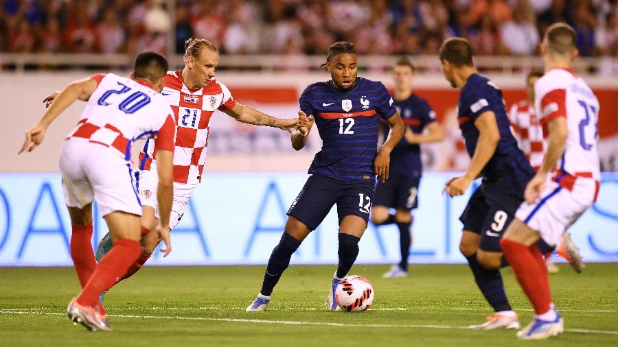 Croácia e França empataram por 1 a 1 no primeiro jogo entre as equipes, no Gradski vrt Stadium - Jurij Kodrun/Getty Images