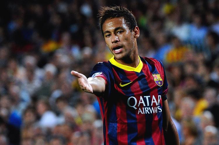 Neymar pelo Barcelona contra o Ajax em 2013 Neymar pelo Barcelona contra o Ajax em 2013