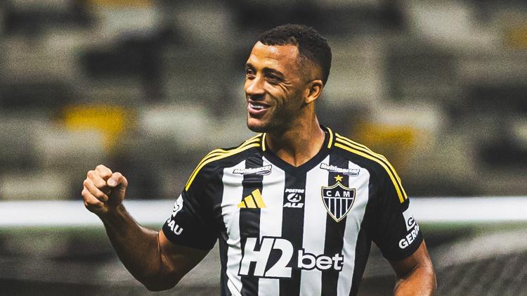 Vitor Hugo comemora gol do Atlético-MG sobre o Sport em jogo do Brasileirão