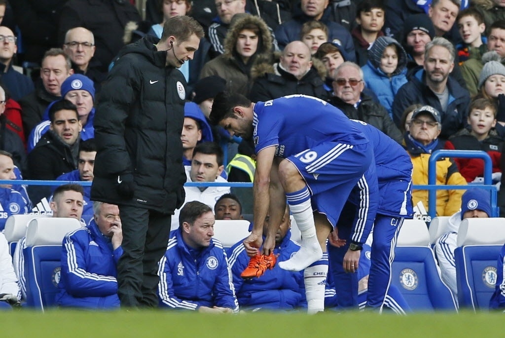 Diego Costa começou entre os titulares na partida do Chelsea contra o Everton - Reuters