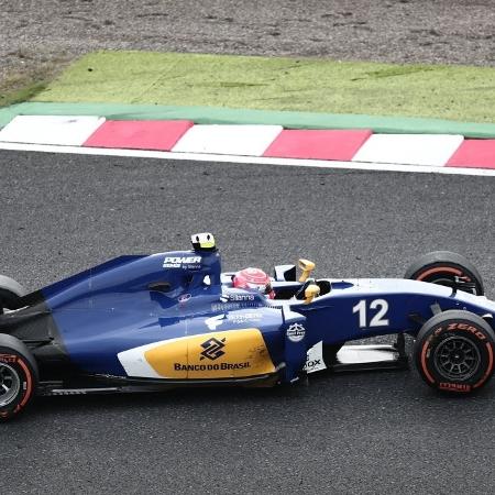 Brasileiro Felipe Nasr em ação durante a corrida no Japão