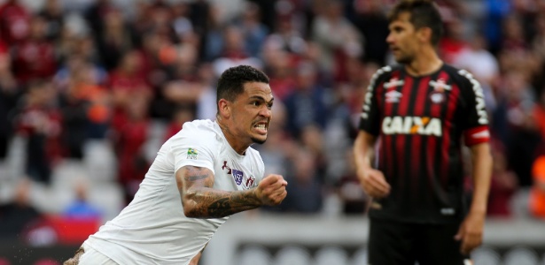 O atacante Luciano comemoram gol do Fluminense diante do Atlético-PR - LUCAS MERÇON / FLUMINENSE F.C. - LUCAS MERÇON / FLUMINENSE F.C.