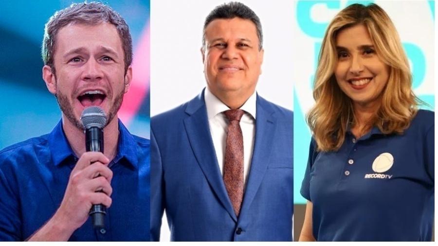 Tiago Leifert, Téo José e Mylena Ciribelli: SBT e Record terão futebol contra "BBB21", da Globo - Divulgação/Globo/SBT/Record