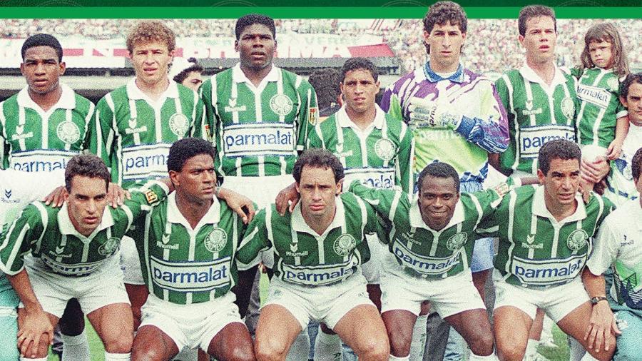 Pôster do Palmeiras campeão brasileiro de 1993; kit à venda na Amazon traz fotos de conquistas históricas do clube - Divulgação