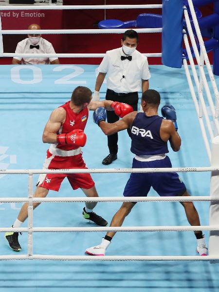 Luta entre Herbert Conceição e Oleksandr Khyzhniak valendo medalha de ouro nos Jogos Olímpicos de Tóquio - Buda Mendes/Getty Images