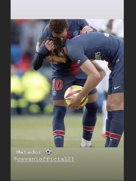 Neymar posta foto com Cavani  - Reprodução/Instagram 