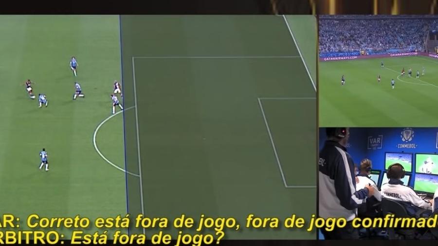 Conmebol revela conversas entre árbitro e VAR em gols anulados do Flamengo - Reprodução