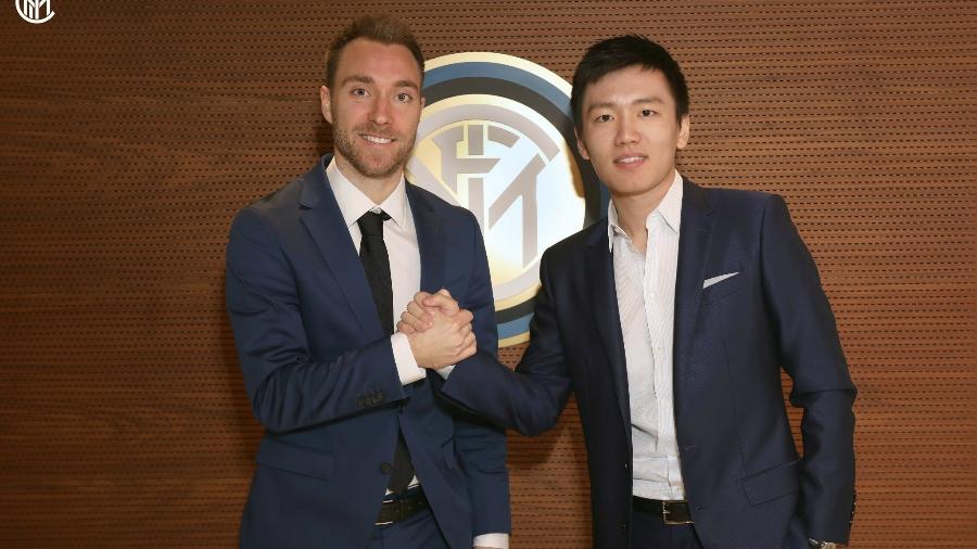 Meia dinamarquês, agora ex-Tottenham, foi anunciado ontem como reforço da Inter de Milão - Divulgação/Inter de Milão