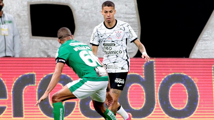 Gabriel Pereira em ação pelo Corinthians contra o Juventude - Ag. Corinthians