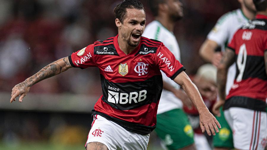 Michael comemora antes de gol pelo Flamengo ser anulado - Jorge Rodrigues/AGIF
