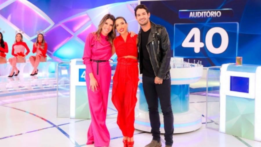 Alexandre Pato e Rebeca Abravanel participam de Programa Silvio Santos - Reprodução/SBT