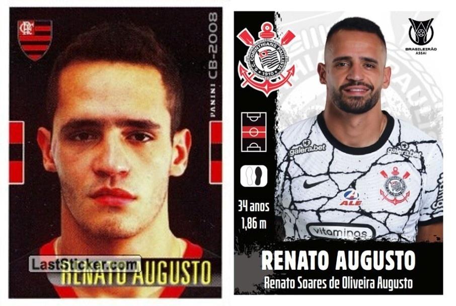 Antes e depois no álbum do Brasileirao - Renato Augusto - ReproduçãoReprodução
