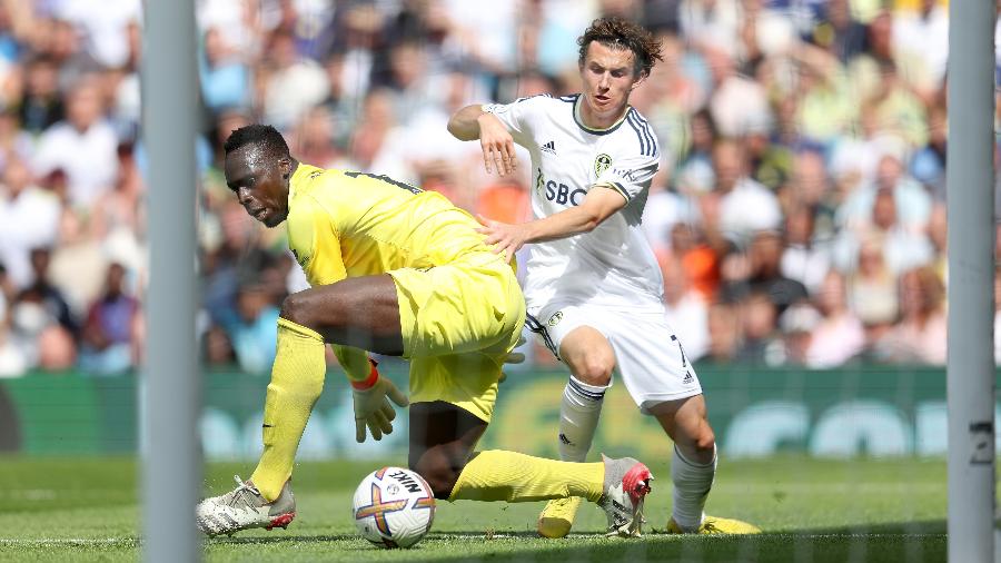 Edouard Mendy, goleiro do Chelsea, fez lambança contra o Leeds - Catherine Ivill/Getty Images